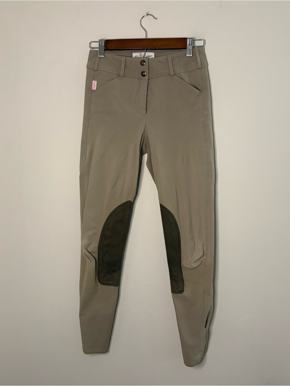 The Tailored Sportsman Riding Pants Womens 24 Beige Ankle Knee Patch Equestrian